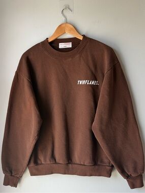 Twin Flames Brown Crewneck Sweatshirt